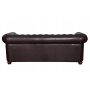 Sofa / kanapa Chesterfield York Pikowana Brązowa Trzyosobowa - 3